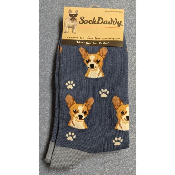 NWT~SOCK DADDY Unisex Combed Cotton Blend Chihuahua Socks - Picture 1 of 4